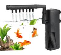 TAIGUKOKO Fish Tank Filter, 3 in 1 Fish Tank Submersible Pump, Silent Design with Spray Rod, 5W built-in Filter Pump, with oxygenation function, suitable for Small Aquariums/Fish Tanks/Turtle Tanks