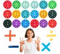 TAIHOBO 18PCS Maths Fidget Spinner, Educational Fidget Toys for Kids, Double Sided Fidget Spinners for Kids, Spinner Toy for Home School (Addition Subtraction Multiplication and Division)