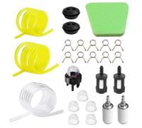 TAIHOBO 26PCS Strimmer Fuel Pipe Kit, Universal Strimmer Fuel Line, Petrol Strimmers Fuel Hose (Inner Diameter: 2mm/2.5mm/3mm), Petrol Strimmer Parts for Lawnmowers Chainsaws Small Engines