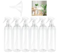 TAIHOBO Spray Bottles, 6PCS Empty Water Spray Bottle for Hair Cleaning, 200ml Continuous Mist Spray Bottle with Funnel, Refillable Spray Bottles for Hair, for Gardening Fresh Air Ironing