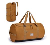 TAIHOYIN 60L Travel Bag with Shoe Compartment Large Sports Bag Backpack Men Women Waterproof Weekender Hand Luggage, brown, 60L, Travel, camping, weekend, overnight, gym, sports, fitness