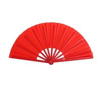 Taiji Gongfu Solid Color Plastic Bone Kung Fu Tai Chi Fan Sound Effect Dance Prop Fan for Performances And Fitness 2-pack