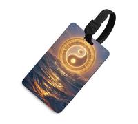 Taiji Ocean Luggage Tags Durable TPU Suitcase Tag with Info Card, Scratch-Resistant Bag Tags for Suitcases, Travel Bags & Backpacks, Easy to Identify