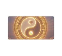 Taiji Ocean Mouse Pad, Non-Slip Rubber Desk Mat with Stitched Edge, Large Mouse Pad for Keyboard, Laptop, Office & Home Decor, 30x60cm