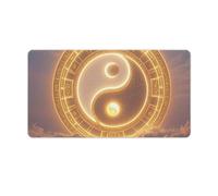Taiji Ocean Mouse Pad, Non-Slip Rubber Desk Mat with Stitched Edge, Large Mouse Pad for Keyboard, Laptop, Office & Home Decor, 40X75cm