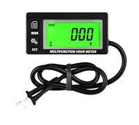 Taikemeti Multifunction Hour Meter, Record Total Hours & IP65 Waterproof Design for Lawn Mower Tractor Generator Compressor