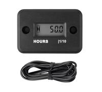 Taikemeti Self Powered Digital/LCD Digital Hour Meter Built-in Battery Waterproof ABS Use for Chainsaws Lawnmowers Motorcycles Carburetors ATVs Motocross Bikes Generators Tractors
