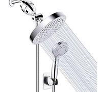 Taiker Filtered Shower Head, High Pressure Rainfall Shower Head/Handheld Shower Filter Combo, Luxury Modern Chrome Plated with 60'' Hose Anti-leak with Holder (Silver)