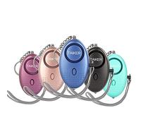 Taiker Personal Alarm For , 140Db Emergency Self-Defense Security Alarm Keychain With Led Light For And Elders A-Black/Blue/Purple/Rose Gold/Light Green