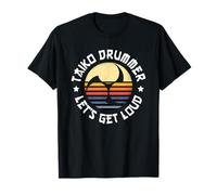 Taiko Mitsudomoe Retro Sunset Practice Gift for Taiko Lovers T-Shirt