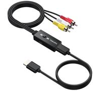 TAIKURA Male RCA to HDMI Converter for VCR VHS DVD Player to HDTV | 16:9/4:3 Adjustable Aspect Ratio Output,Plug and play,Supports PAL/NTSC,Output 1080P/60hz,Integrated all-in-one cable