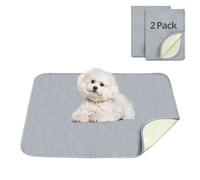 TAIKURA Washable Pee Pads for Dogs Reusable Puppy Pads Non-Slip Heavy Absorbency Dog Pee Pads for Dog Training, Whelping, Playpen - Protect Your Floors & Pet Light Gray(2pack, 70*100CM)