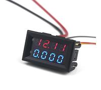 Taikuwu 0.28" LED Voltmeter Ammeter, Red and Blue Digital Multimeter Display Voltage Current Tester,DC 0-100V 10A Detector Voltage Current Meter Panel Amp Volt Gauge