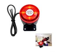 Taikuwu 120dB Wired Security Alarm with Red LED Strobe, 220V Dual Alert Siren for Home Garage Warehouse Business Industrial Use, IP54 Outdoor/Indoor Flame Retardant ABS Compact Siren