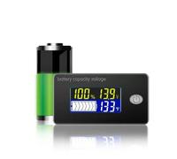 Taikuwu 12V LCD Battery Capacity Monitor with Temperature Display - Lead Acid & Lithium Battery Tester, Voltmeter, Fuel Gauge Indicator for Car, RV, Marine, Solar Systems
