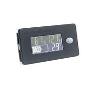 Taikuwu 4 in 1 Battery Capacity Indicator Display LCD Voltmeter Temperature Meter Tester for Li-ion Lifepo4 Lead Acid (12V-Alarm)
