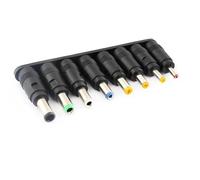 Taikuwu 8-in-1 Universal DC Power Adapter, 5.5x2.1mm DC Jack with 8 Interchangeable DC Plugs for Laptop, Speaker, Fan, Router, CCTV Camera and More (Black)