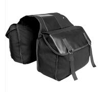 Tail Bag Expandable Canvas Motorcycle Saddle Bags Universal Bicycle Scooter Travel Saddlebags Tool Bag Panniers For Sportster(Black)