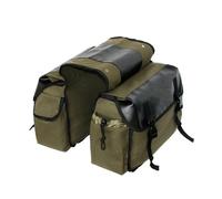Tail Bag Expandable For Motorbike Large Capacity Saddle Bag Motorcycle Riding Travel Canvas Waterproof Panniers Box Side Tools Pouch(Army green)