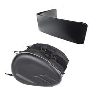 Tail Bag Expandable For Motorcycle Saddlebags Waterproof Scooter Tail Luggage Suitcase Saddle Bag Motorbike Side Helmet Riding Travel Bags(PU and Plate)