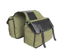 Tail Bags Rear Canvas Motorcycle Saddle Bags Universal Bicycle Scooter Travel Saddlebags Tool Bag Panniers For Sportster Moto Pannier Bag(Green)