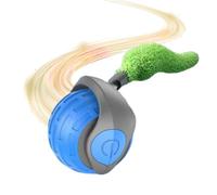 Tail Cat Toy, Rolling Cats Ball, 6/6/6 Inches, Adjustable Speed Chasing Toys, Automatic Tails Movement, Pet Play Design for Kittens, Small Dogs Exercise, Orange, Blue and Green