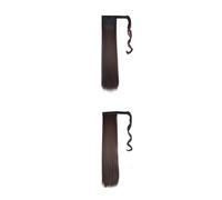 Tail Clip in Hair Long Straight Clip in Ponytail Extensions Hairpiece for Women Synthetic Horse Tail Elastic Hair Ties(2M33)