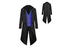Tail Coat Men - Frock Coat Victorian Tailcoat | Gothic Renaissance Coats Tuxedo Cosplay Costume Medieval for Men Teenagers