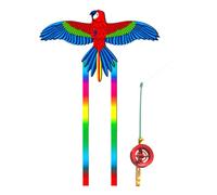 Tail Dynamic Wing Kites, Kites, 3d Fishing Rod Line Small, Easy Flying Toy, Long Tail Popular Beach Activity, Parent-kids Favor Fishing Rod