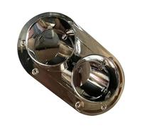 Tail End Pipe For Toyota Car Rear Bumper Exhaust Dual Outlet Tail Muffler Tip Pipe Throat Sticker Decorative Accessori(Chrome)