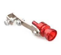 Tail End Pipe Turbo Sound Car Exhaust Booster Speaker Universal Aluminum Auto Muffler Tail Pipe Whistle Blow Off Valve Tip Tailpipe(Red M)