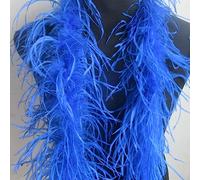 Tail Feather Ribbon, Fringe,2.19yards Fluffy Skirt Costumes/Trim for Party/Costume Craft Wedding Decorations(Sapphire)