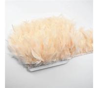 Tail Feather Ribbon, Fringe,3M Fluffy Feathers Trim on Tape Tassel Sewing Trimmings DIY Clothes Dress Decoration(23.Champagne)