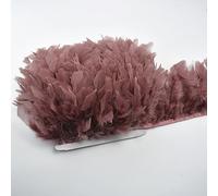 Tail Feather Ribbon, Fringe,3M Fluffy Feathers Trim on Tape Tassel Sewing Trimmings DIY Clothes Dress Decoration(20.Brown)