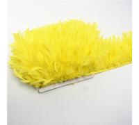 Tail Feather Ribbon, Fringe,3M Fluffy Feathers Trim on Tape Tassel Sewing Trimmings DIY Clothes Dress Decoration(15.Yellow)