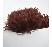 Tail Feather Ribbon, Fringe,3M Fluffy Feathers Trim on Tape Tassel Sewing Trimmings DIY Clothes Dress Decoration(21.Dark Brown)