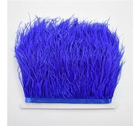 Tail Feather Ribbon, Fringe,Colorful Trims Natural Plume for Needlework and Handicraft Skirt Decoration(Royal Blue)