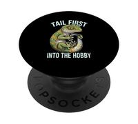 Tail First Into The Hobby Gecko Keeper PopSockets Adhesive PopGrip