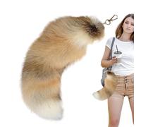 Tail Keychain Pendant - Cute Foxes Tail Pendant, Plush Key Chain Toy | Stuffed Doll Keychains, Anime Plush Toy Stuffed Animals Doll for Lovers, Friends, Family, Mother Day,
