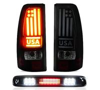 Tail Light + 3rd Third Brake Cargo Lamp for Chevy Silverado 1500 2500 1999-2002, Silverado 1500 2500 HD 2001-2002, GMC Sierra 1500 2500 1999-2003, Sierra 1500 2500 HD 2001-2003 High Mount Stop Light