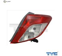 TYC 11-12227-05-2 Tail Light Assembly Right Rear Lamp Fits Toyota Yaris/Vitz
