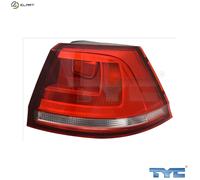 TYC Europe B.V. Left Rear Light 11-12822-01-2 for VW Golf VII Variant 5G9945095