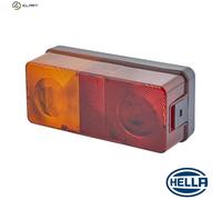 HELLA left rear light with license plate light, rectangular