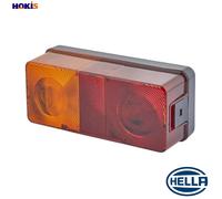 HELLA left rear light with license plate light, rectangular