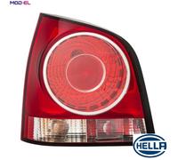 HELLA Rear light 2VA 965 303-071 Left P21/4W, P21W, PY21W, R5W 12 Crystal clear, red with bulbs with bulb holder VOLKSWAGEN: Polo IV Hatchback