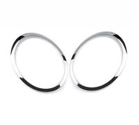 Tail Light Cover Trim Car Headlight Taillight Cover Trim Black/Silver Trim Ring For BMW For Mini R55 R56 R57 R58 R59 2007-2015 Front/Rear Lamp Cover Trims Rear Light Cover Trim(Chrome For Headlight)