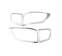 Tail Light Cover Trim Rear Bumper Molding Matte Black Chrome Silver Tail Light Lamp Cover Trim For Chevy For TrailBlazer For Holden 2016-2019(Silver)
