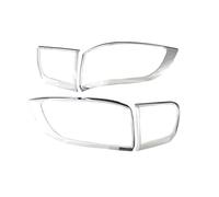 Tail Light Cover Trim Rear Bumper Molding Matte Black Chrome Silver Tail Light Lamp Cover Trim For Chevy For TrailBlazer For Holden 2016-2019(Silver)
