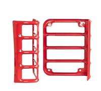 Tail Light Enclosure 2pcs Taillight Cover Accessories Tail Light Guards Rear Lamp Guard Protective Mount For Wrangler JK 2007-2017 Rear Light Enclosure(Red)