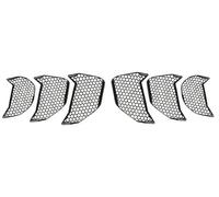 Tail Light Guard Car Taillight Covers Hood Rear Tail Lamp Sticker 3D Honeycomb Light Cover ABS 6Pcs for Mustang 2018 2019 2020 2021 2022 Rear Tail Light Cover Protector(Smoked Black)